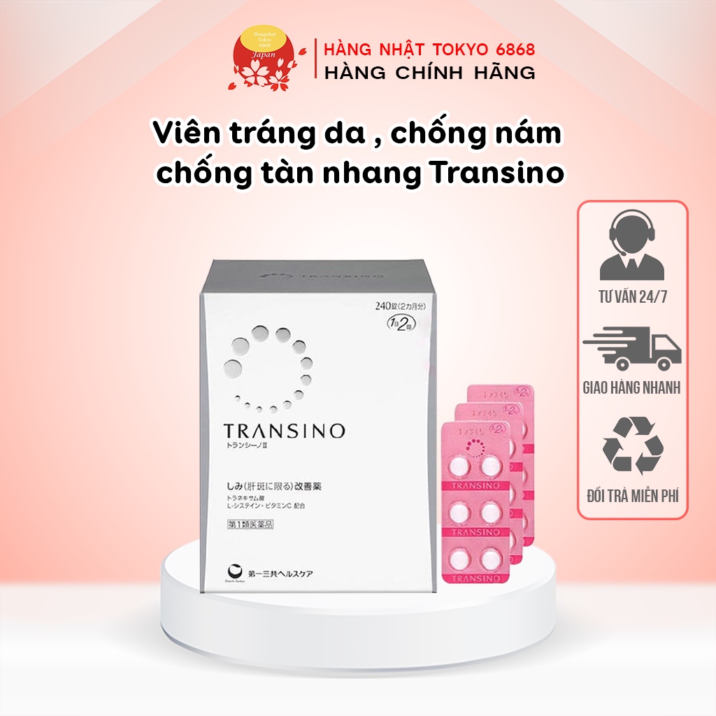 Viên trắng da , chống nám , chống tàn nhang Transino 240 viên Nhật Bản