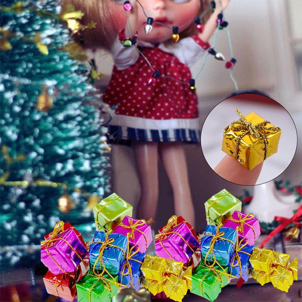 BEBETTERM Set 12 / 15 Hộp Quà Mini 3D Màu Sắc Ngọt Ngào Trang Trí Nhà Búp Bê