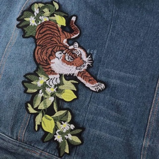 Sticker ủi thêu logo ủi patch ủi vải thêu Hổ  tatoo Hoa Gucci