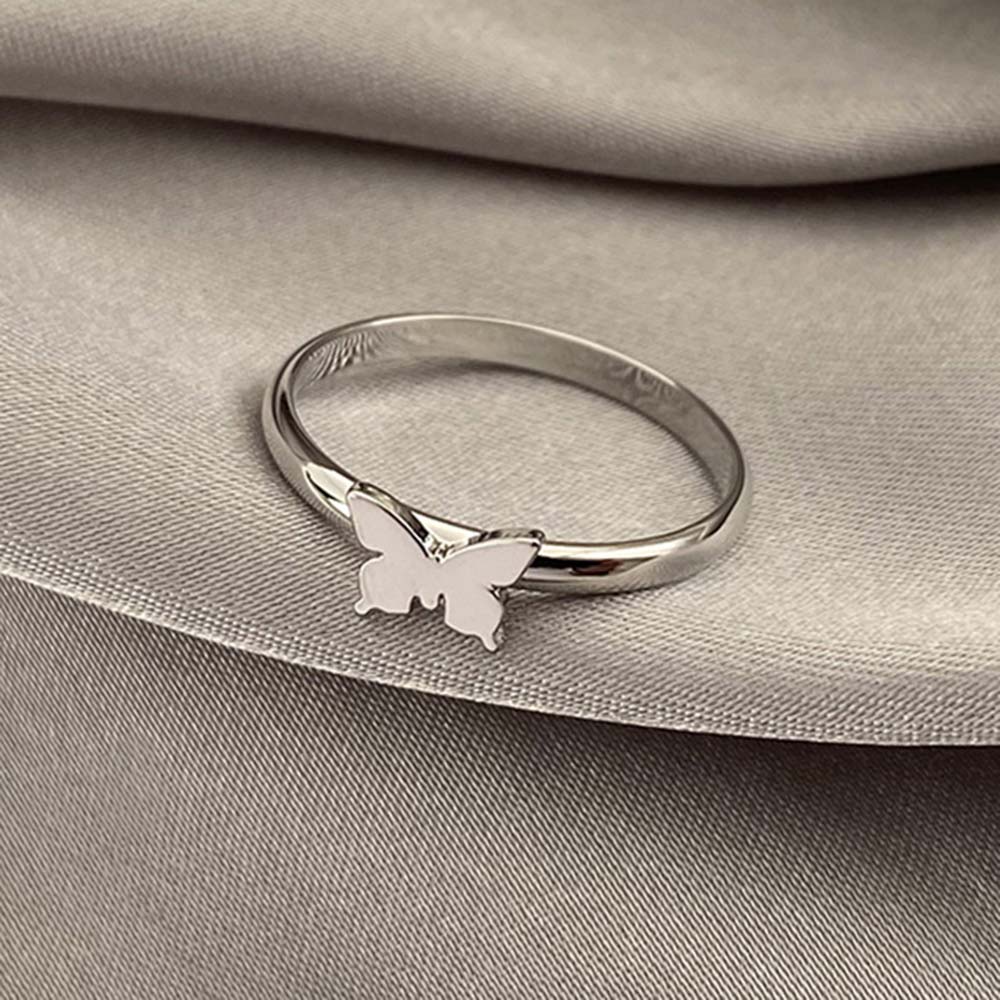 Nhẫn họa tiết bướm phong cách vintage sành điệu cho cặp đôi