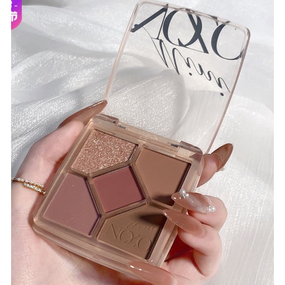 Bảng phấn mắt NOZO , phấn nhũ mắt 5 màu hot nhất , bền màu lâu trôi