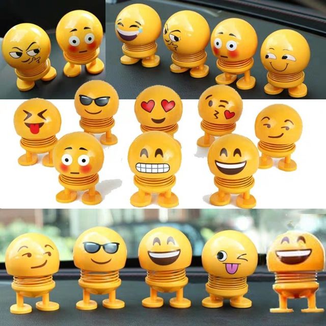 Thú lò xo, emoji lò xo mặt cười, thú nhún lò xo lắc đầu