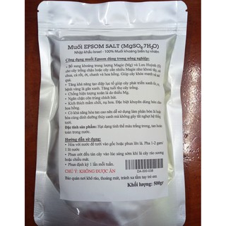Muối EPSOM SALT 500gr (MgSO4.7H2O)