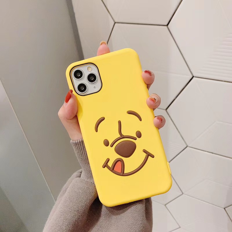 Hoạt Hình Ốp Điện Thoại Silicon Mềm Họa Tiết Gấu Đáng Yêu Cho Iphone 11 12 Pro MAX | BigBuy360 - bigbuy360.vn