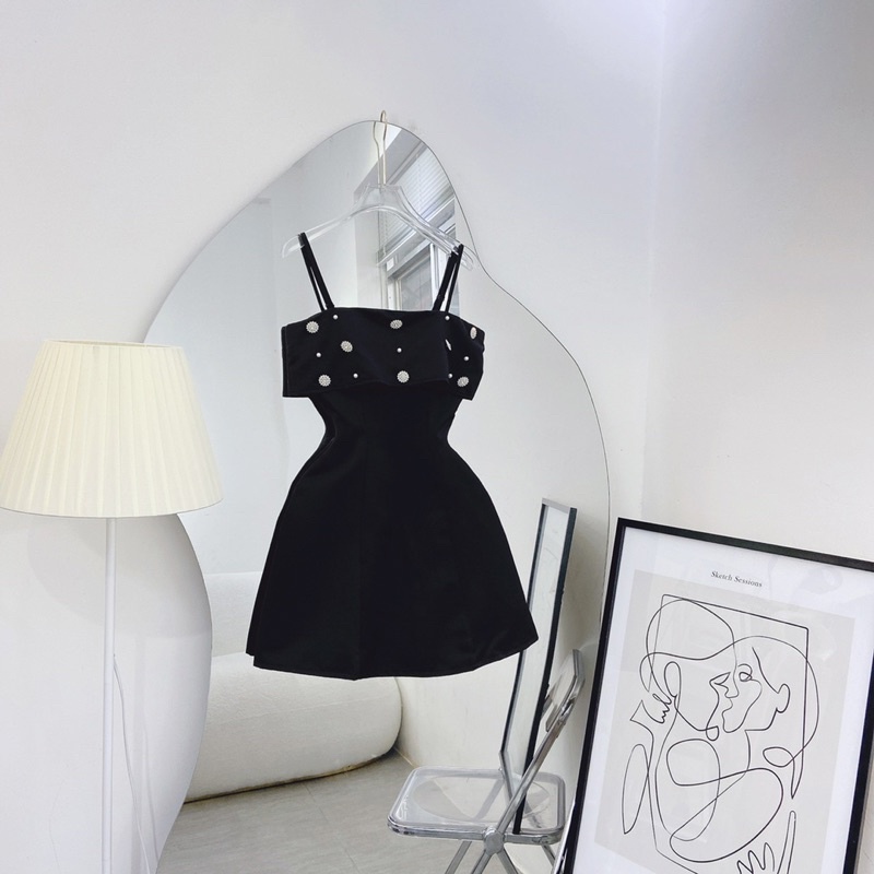 ĐẦM 2S CÚP NGỰC ĐÍNH ĐÁ HOA