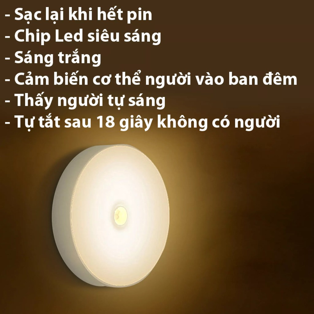 Đèn Cảm Biến Có Người Tự Sáng, Gắn tủ quần áo, cầu thang lối đi, nhà vệ sinh