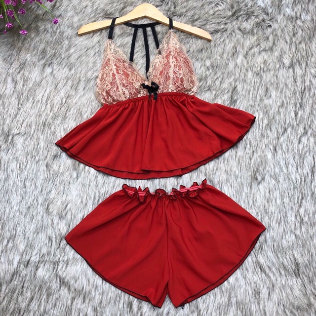 [SALE 35%] Đồ ngủ sexy voan ren có mút