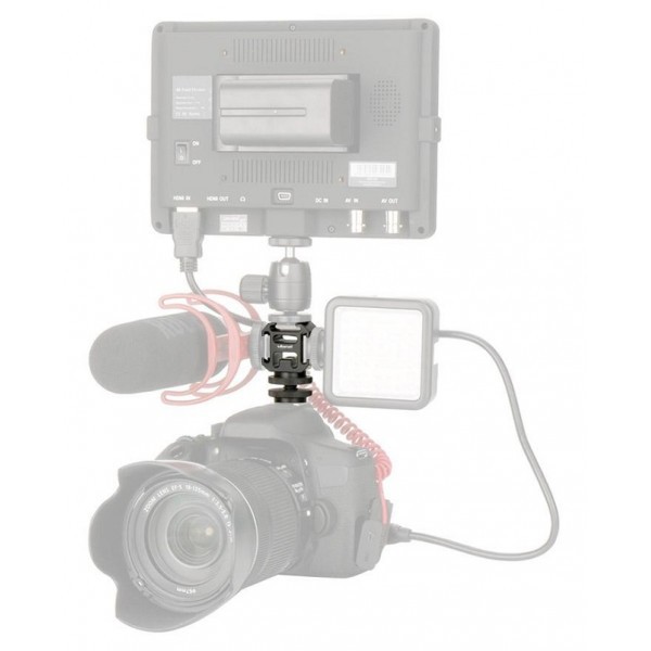 Phụ kiện Vlog - Ngàm mở rộng Cold Shoe PT-3s dùng kết hợp với máy ảnh, đèn, micro,...