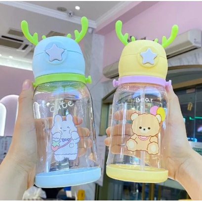 Bình Nước Có Ống Hút Hình Sừng Hươu Dễ Thương Cho Bé chất đẹp giá rẻ