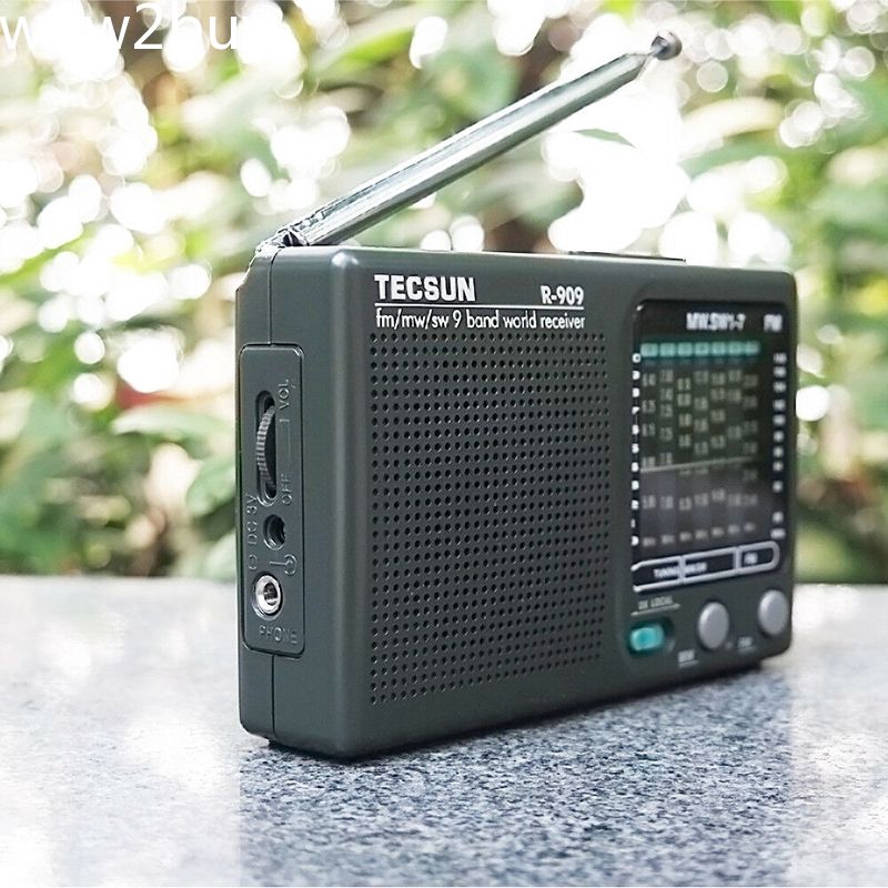 Radio nhỏ gọn TECSUN R-909 FM MW SW thiết kế chất lượng cao