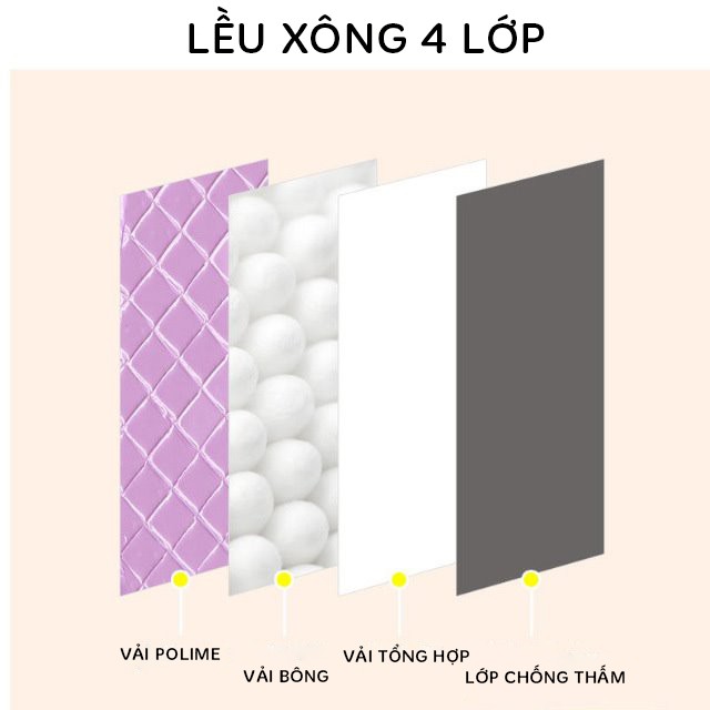 Lều Xông Hơi Sau Sinh Tại Nhà Chui Đầu Tự Bung Cao Cấp 4 Lớp