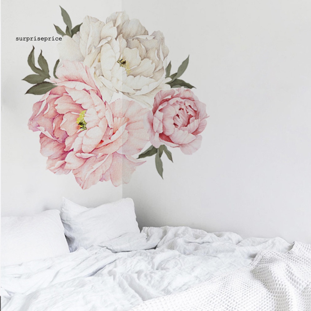 Miếng Dán Tường Tự Dính Họa Tiết Hoa Dùng Trang Trí Phòng Khách