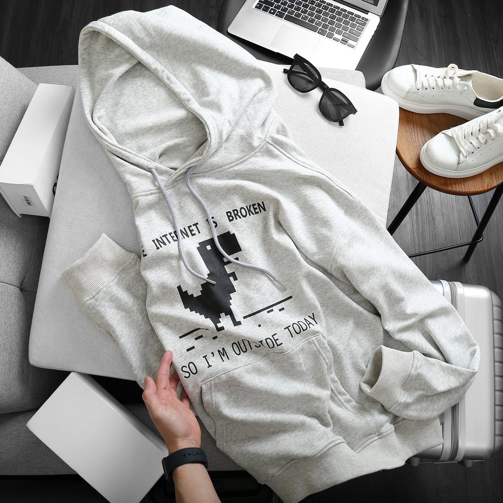 (bigsize) áo khoác hoodie nam bigisze in hình khủng long [bigsize < 130kg] | BigBuy360 - bigbuy360.vn