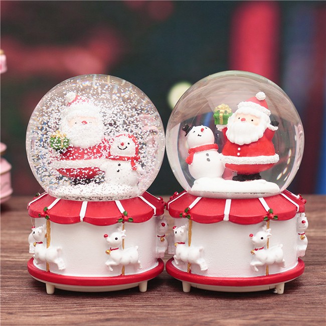 Hộp nhạc quả cầu tuyết giáng sinh 7cm - Quà noel cho người yêu, bạn trai, trẻ em | BigBuy360 - bigbuy360.vn