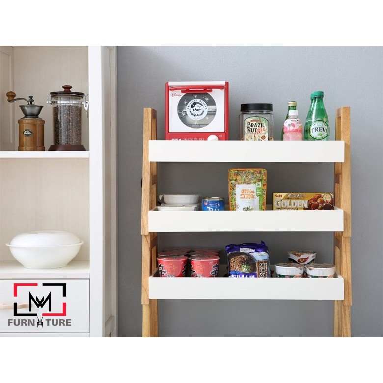 Combo 3 khay gỗ đa năng màu trắng thương hiệu MW FURNITURE - Nội thất trang trí