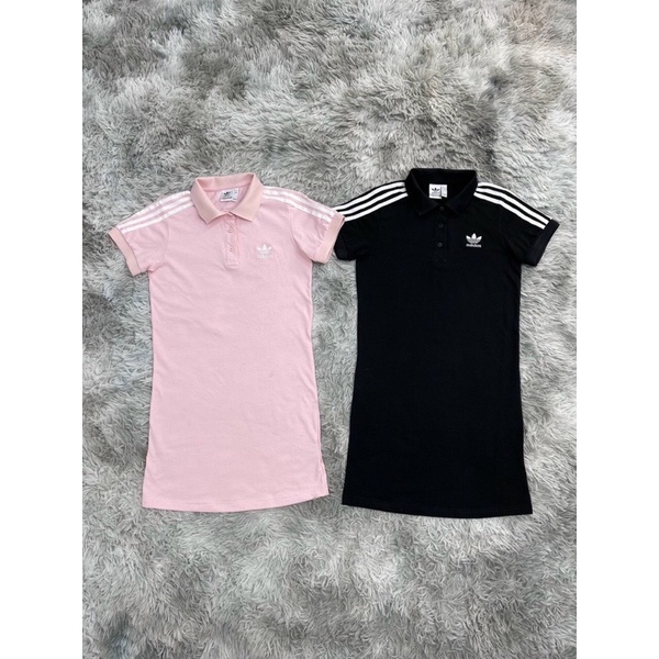 (Hàng Xuất Xịn) 1863 Váy das 2 màu đen hồng  Polo Dress Hàng chuần dày đặn
