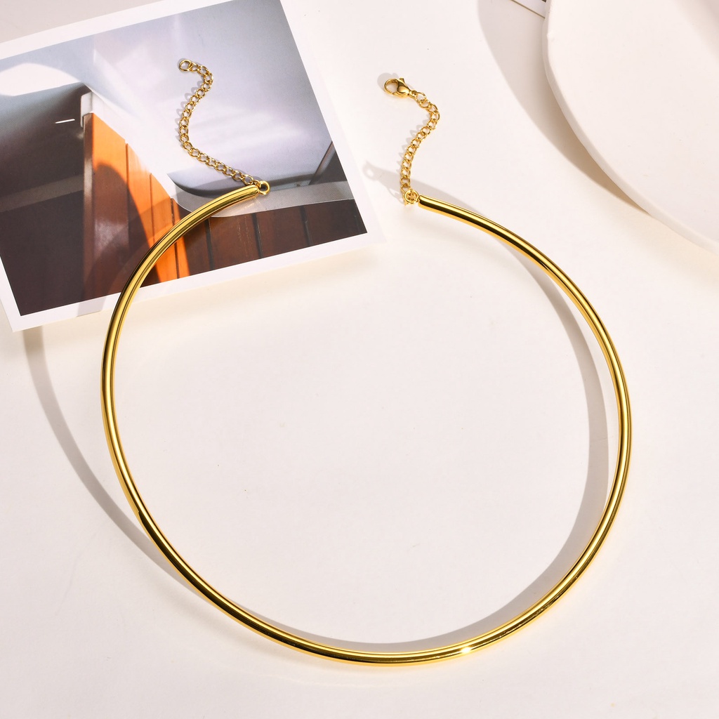 Vnox Vòng cổ Choker 4MM Bằng Thép Không Gỉ Thời Trang Cho Nữ