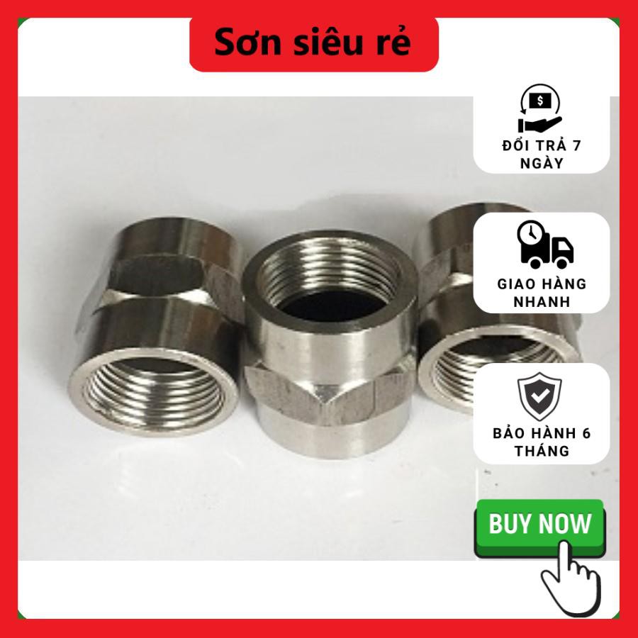 Đầu nối 2 đầu ren trong INOX đường kính D21
