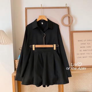 Set quần short áo sơ mi nẹp lửng