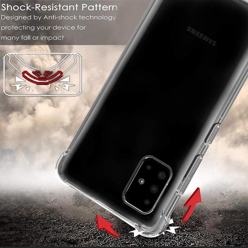 Ốp điện thoại silicon TPU mềm trong suốt chống sốc bảo vệ cho Samsung Galaxy A41 A31 A11 A01 A21s