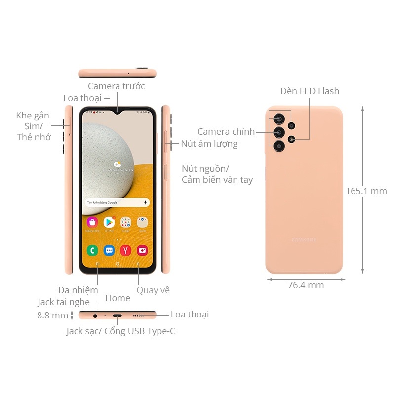 Điện thoại Samsung Galaxy A13 - Hàng chính hãng, Mới 100%