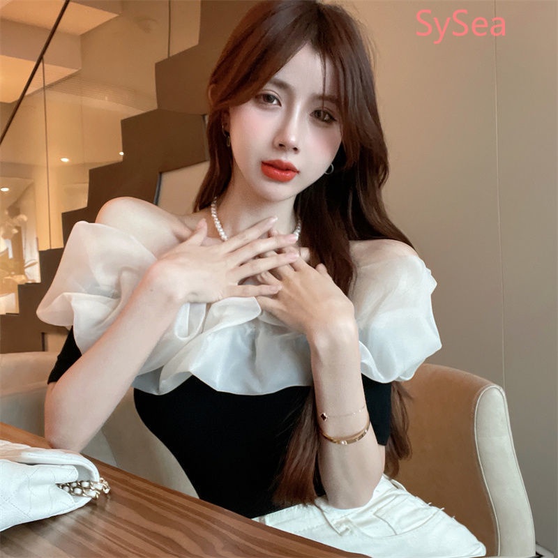 Áo Hai Dây Phối Lưới Đính Ngọc Trai Thời Trang Hè Cá Tính Cho Nữ