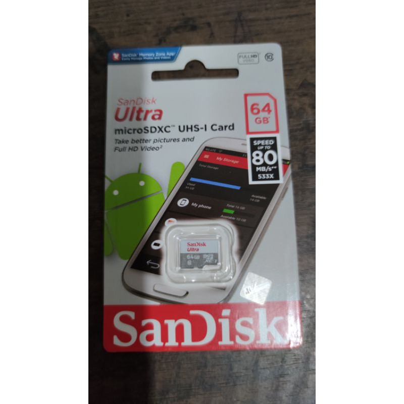 Thẻ Nhớ Sandisk 64gb Class 10 Tốc Độ 80mb / S Micro Sd | BigBuy360 - bigbuy360.vn