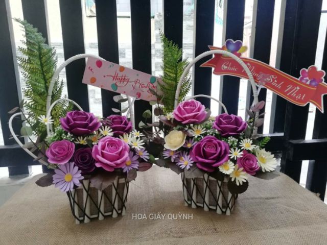 5 giỏ cắm hoa vuông nhựa