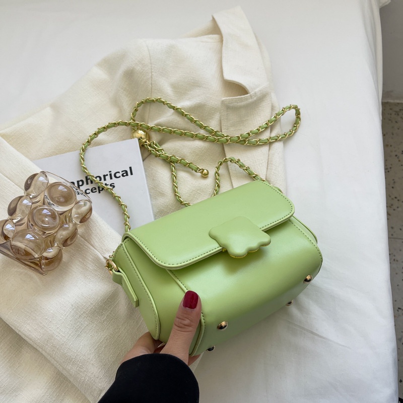 Túi Đeo Vai Hình Vuông Cỡ Nhỏ Phối Dây Xích Thời Trang Cho Nữ