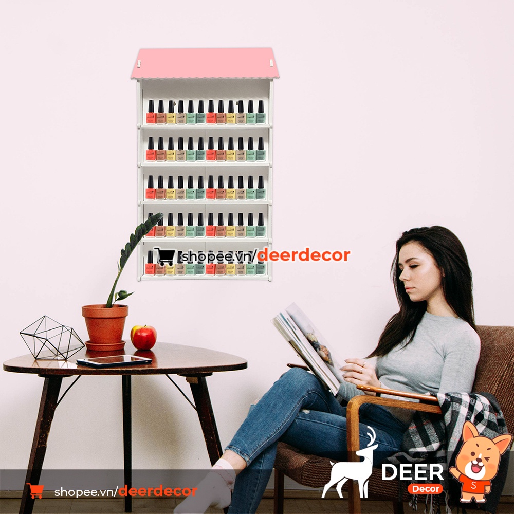 Kệ Đựng Chai Nước Sơn Treo Tường - DEER DECOR