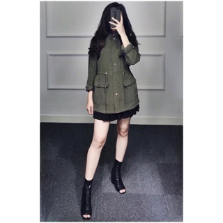 #zara áo khoác kaki