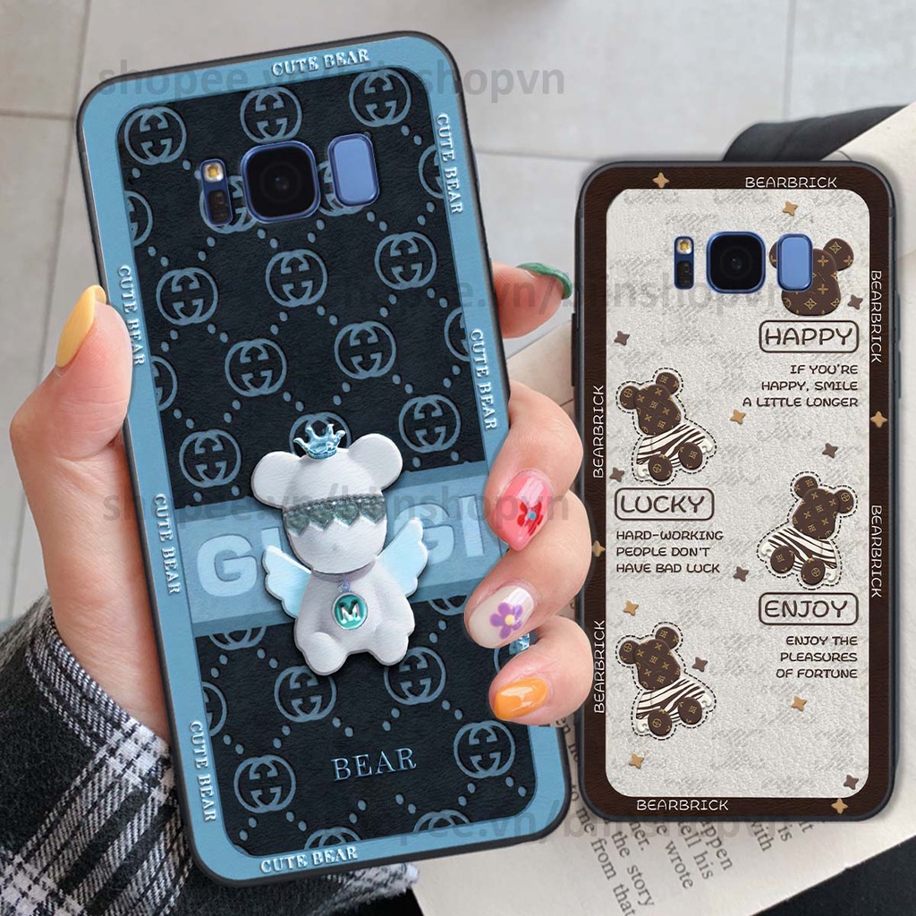 Ốp Samsung S8 / S8 Plus / S8+ hình gấu bear brick đẹp độc lạ, thời trang, cá tính