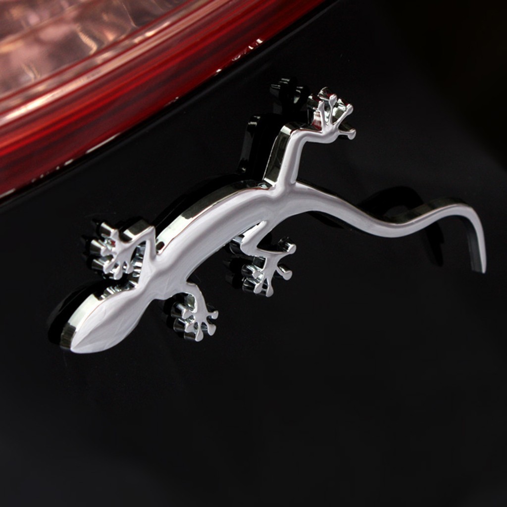 ✺Thằn lằn Gecko Quattero 3D Metal Car Auto Motorcycle Logo Biểu tượng Huy hiệu tạo kiểu xe