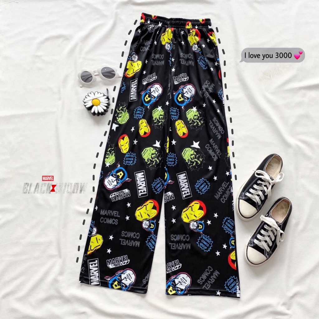 Quần dài hoạt hình jogger cartoon cute bông tím marvel iron man unisex cryaotic10