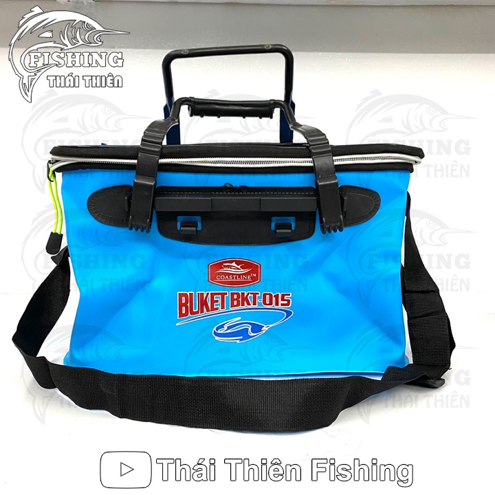 Thùng Đựng Cá Coastline BKT-015 Có Quai, Lưới Xếp Gọn Đi Câu Size 35cm, 40cm, 45cm, 50cm