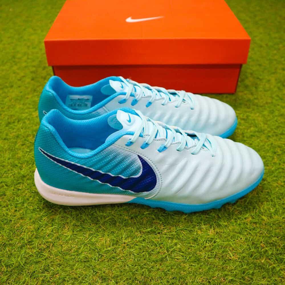 Giày Đá Bóng Tiempo LegendX 7 Pro Trắng Xanh TF