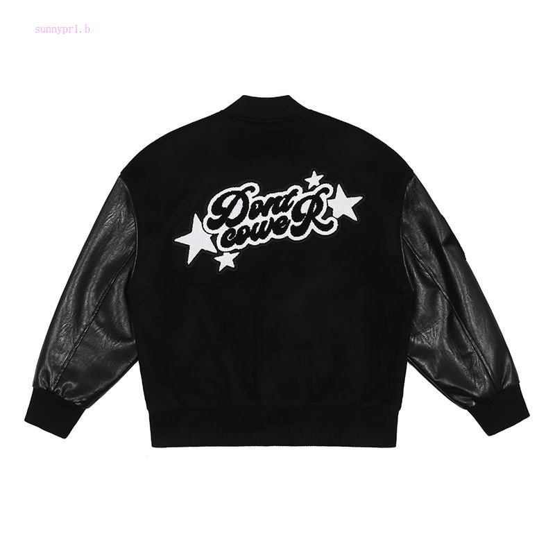 Áo khoác bóng chày thêu chữ phong cách Hip Hop cho nam