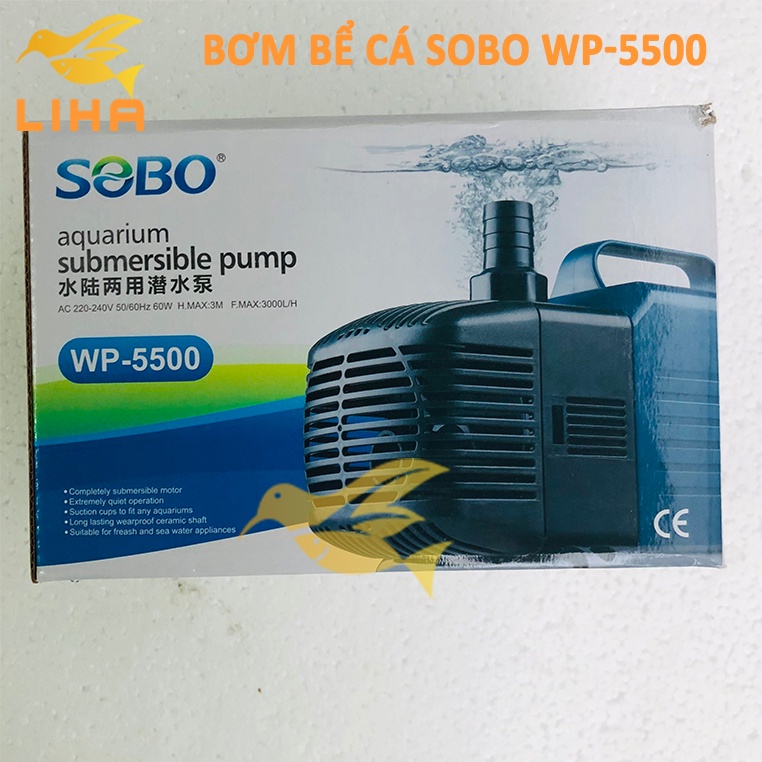 Bơm Bể Cá Sobo WP-5500  - Máy Bơm Nước Cho Hồ Cá