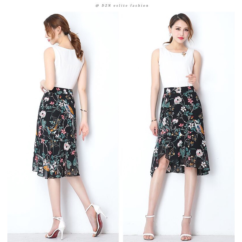 Chân Váy Đuôi Cá Dài Họa Tiết Chấm Bi Lưng Cao Thời Trang Mùa Hè Dành Cho Nữ N276