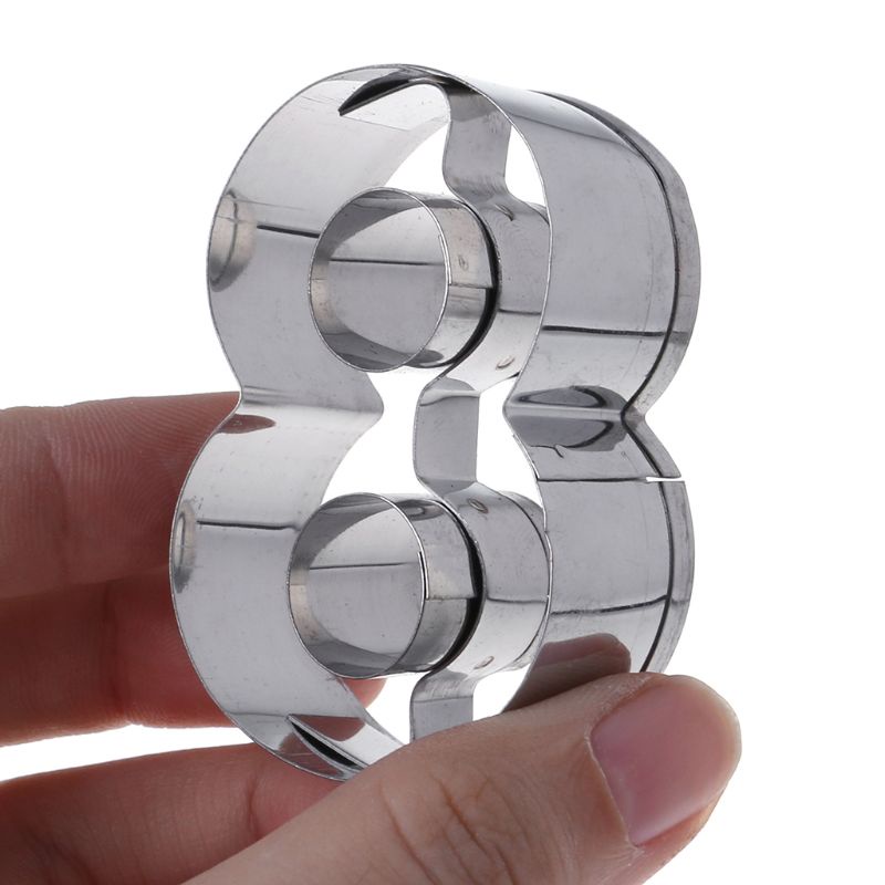 Set 9 khuôn cắt bánh quy hình chữ số bằng thép không gỉ chất lượng cao