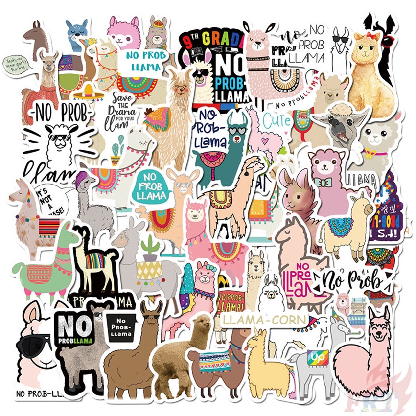 ❉ Kawaii Llama - Series 01 Animal Vicuna Stickers ❉ 50Pcs/Set Alpaca Fashion Waterproof DIY Decals Doodle Stickers