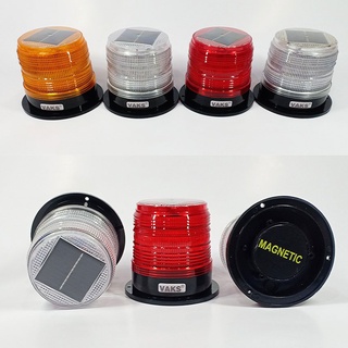 Đèn Chớp Flash Nhấp Nháy Cảnh Báo Nguy Hiểm - Năng Lượng Mặt Trời - VAKS-LSE - Có đế nam châm - Kín nước IP30