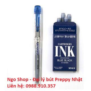 Combo bút máy Preppy xanh và 10 mực