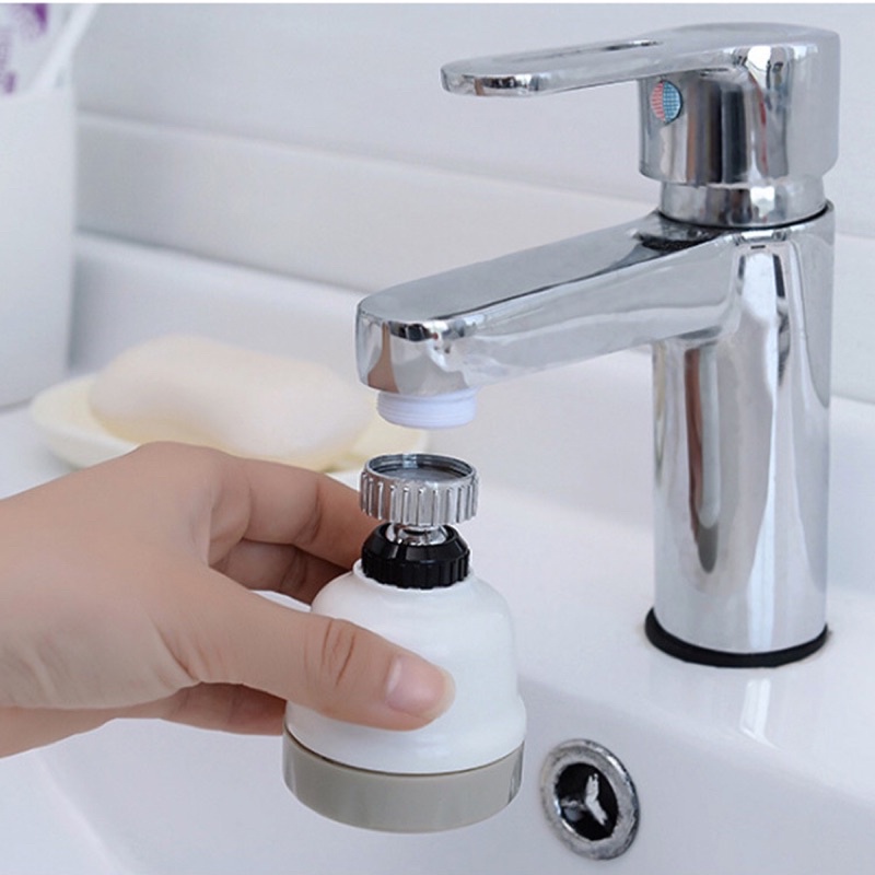 Đầu vòi nhựa rửa bát tăng áp có nút điều chỉnh xoay 360 độ - Vòi nối tăng áp lực nước, vòi rửa chén nhựa gắn bồn rửa tay