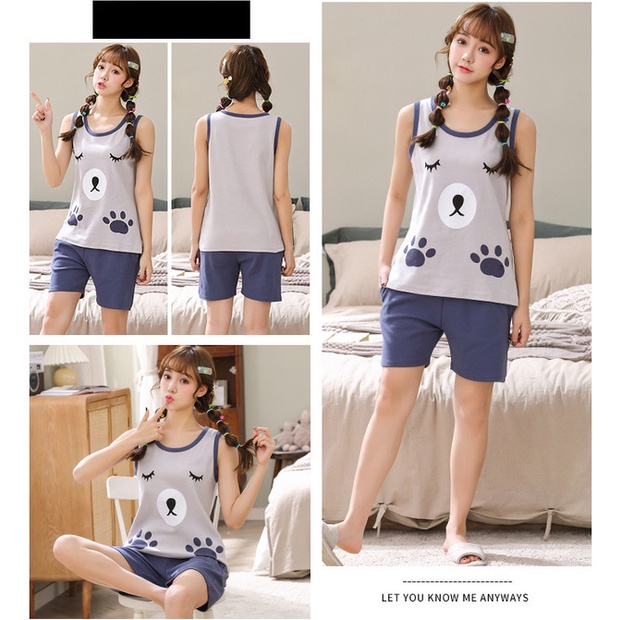 Đồ bộ nữ mặc nhà - thời trang mới nhất - Chất liệu Cotton cao cấp - ( Bộ Đùi Sát Lách )