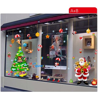 Decal ông già Noel số 3 - trang trí giáng sinh - dán kính Noel 2022 - decalhcm
