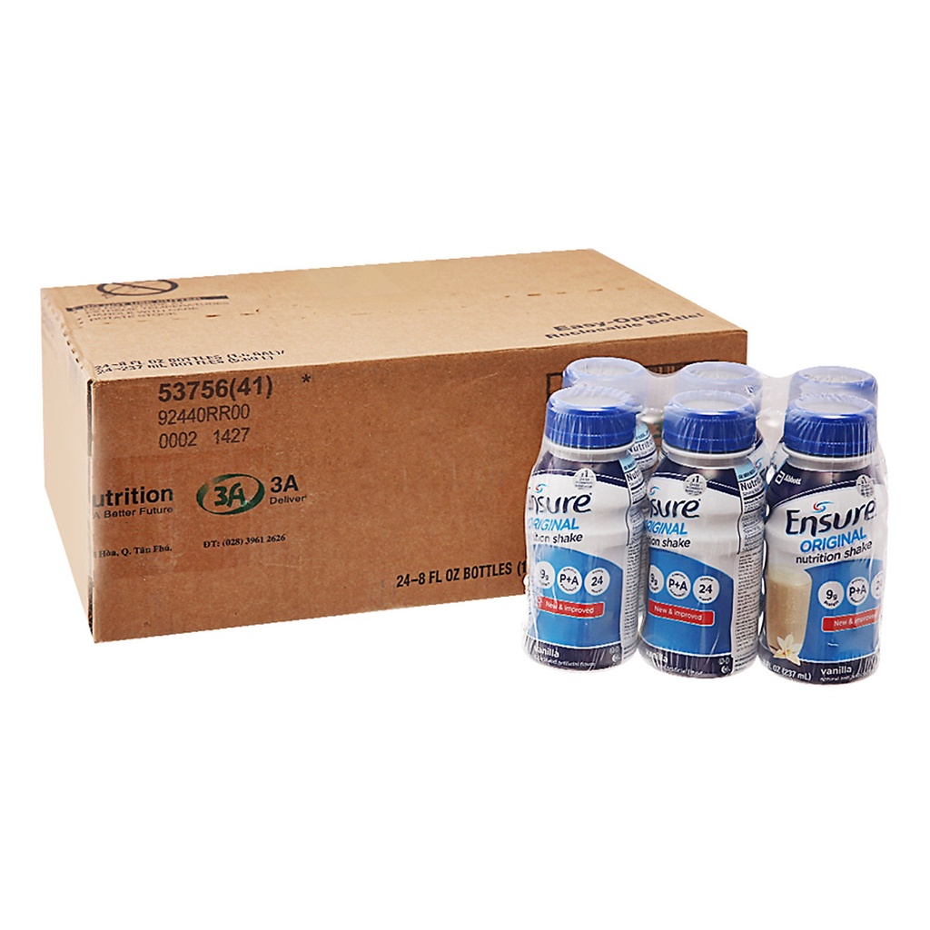 Thùng 24 Chai Sữa Abbott Ensure Nước 237ml