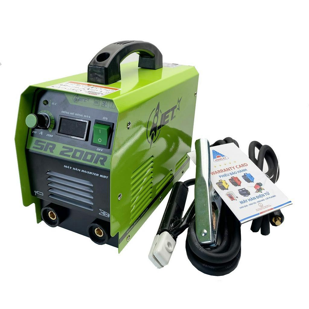 Máy hàn điện tử, Máy hàn que cao cấp Hồng ký Jet SR 200R hàn que 3.2 sắt và inox, Công nghệ Inverter