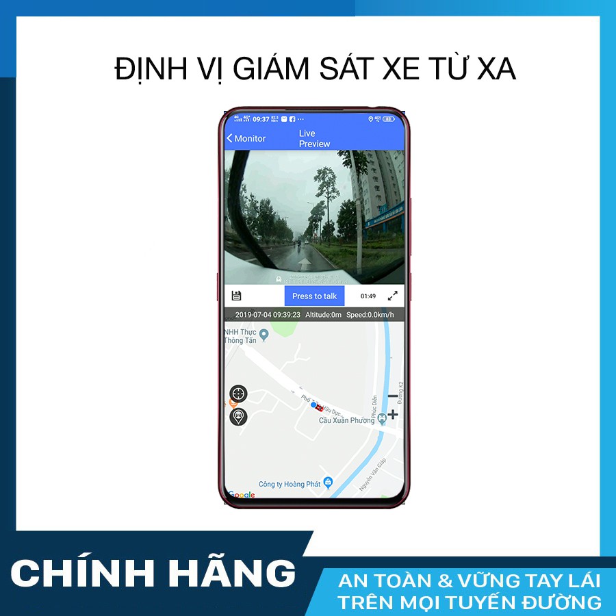 Camera hành trình A8 CARCACM định vị xe ô tô từ xa + thẻ nhớ 64GB kèm sim 4G