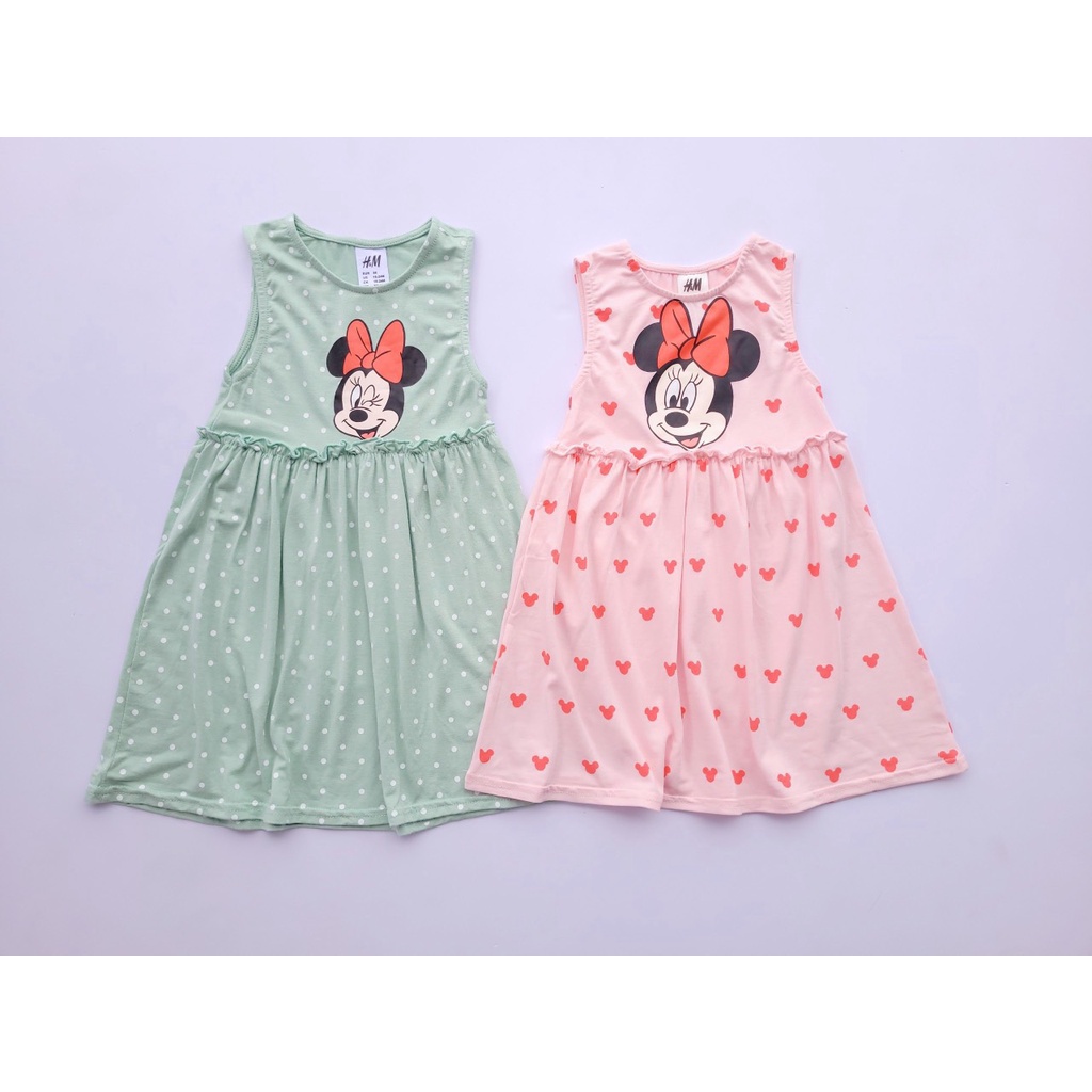 SET 2 VÁY SÁT NÁCH MICKEY XANH HỒNG